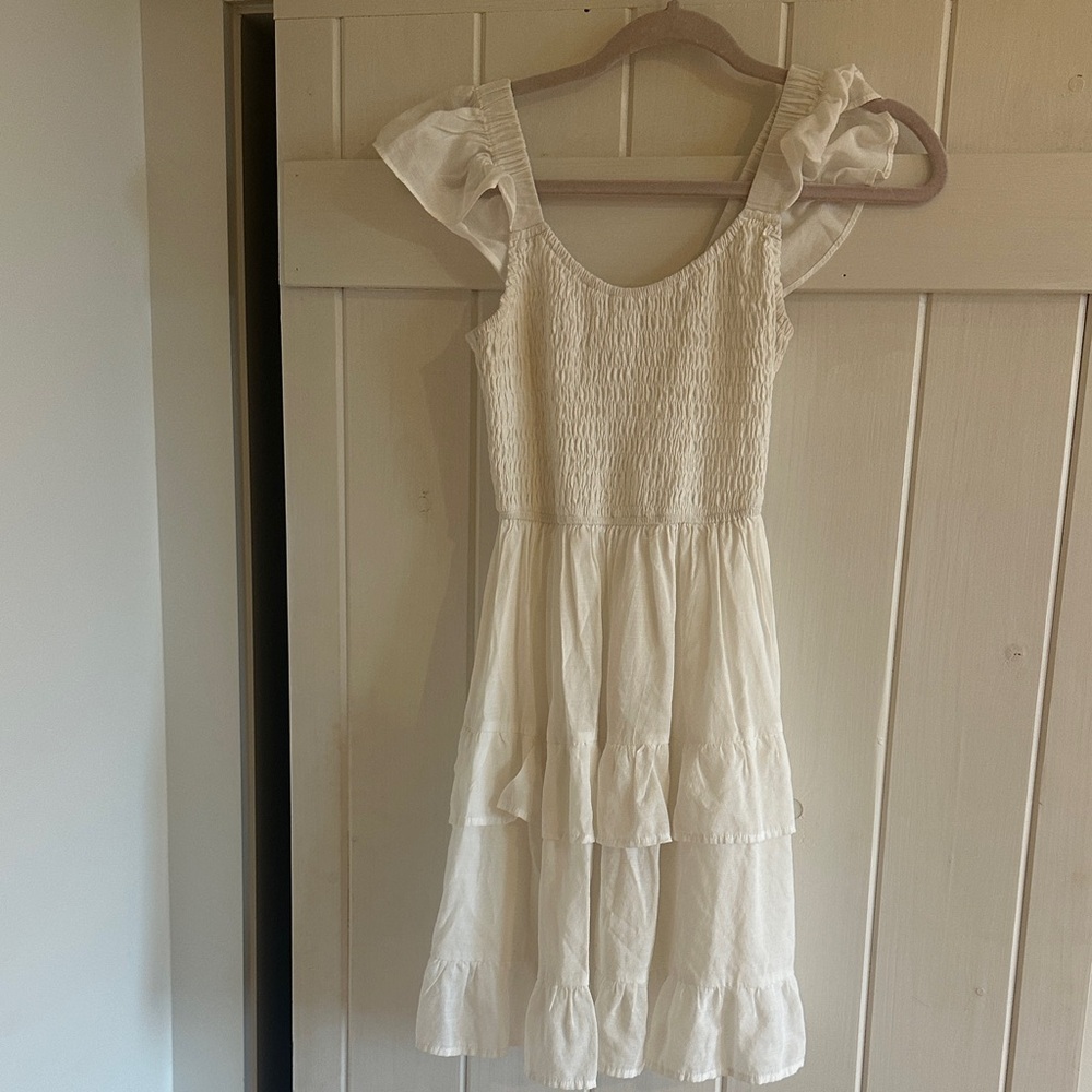 Amazon White Tiered Kids Dress